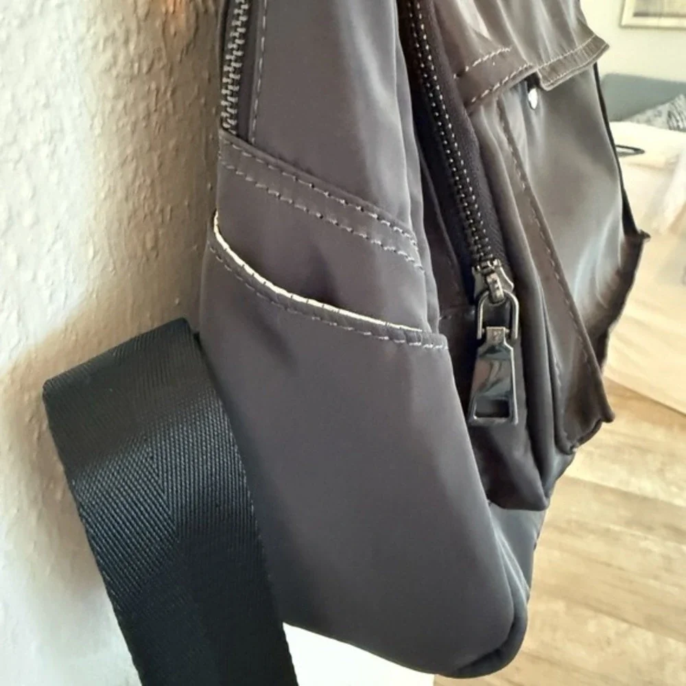 Sol And Selene Womens Black Zippered Backpack Handbag‎ Medium Pockets Excellent